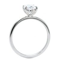 Platinum Oval 4 Prong Solitaire Engagement Ring Setting, Platinum, Long's Jewelers