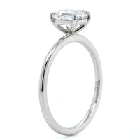 Platinum Emerald 4 Prong Solitaire Engagement Ring Setting, Platinum, Long's Jewelers