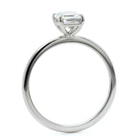 Platinum Emerald 4 Prong Solitaire Engagement Ring Setting, Platinum, Long's Jewelers