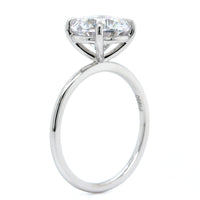 Platinum Round 4 Prong Solitaire Engagement Ring Setting, Platinum, Long's Jewelers