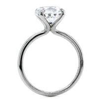 Platinum Round 4 Prong Solitaire Engagement Ring Setting, Platinum, Long's Jewelers