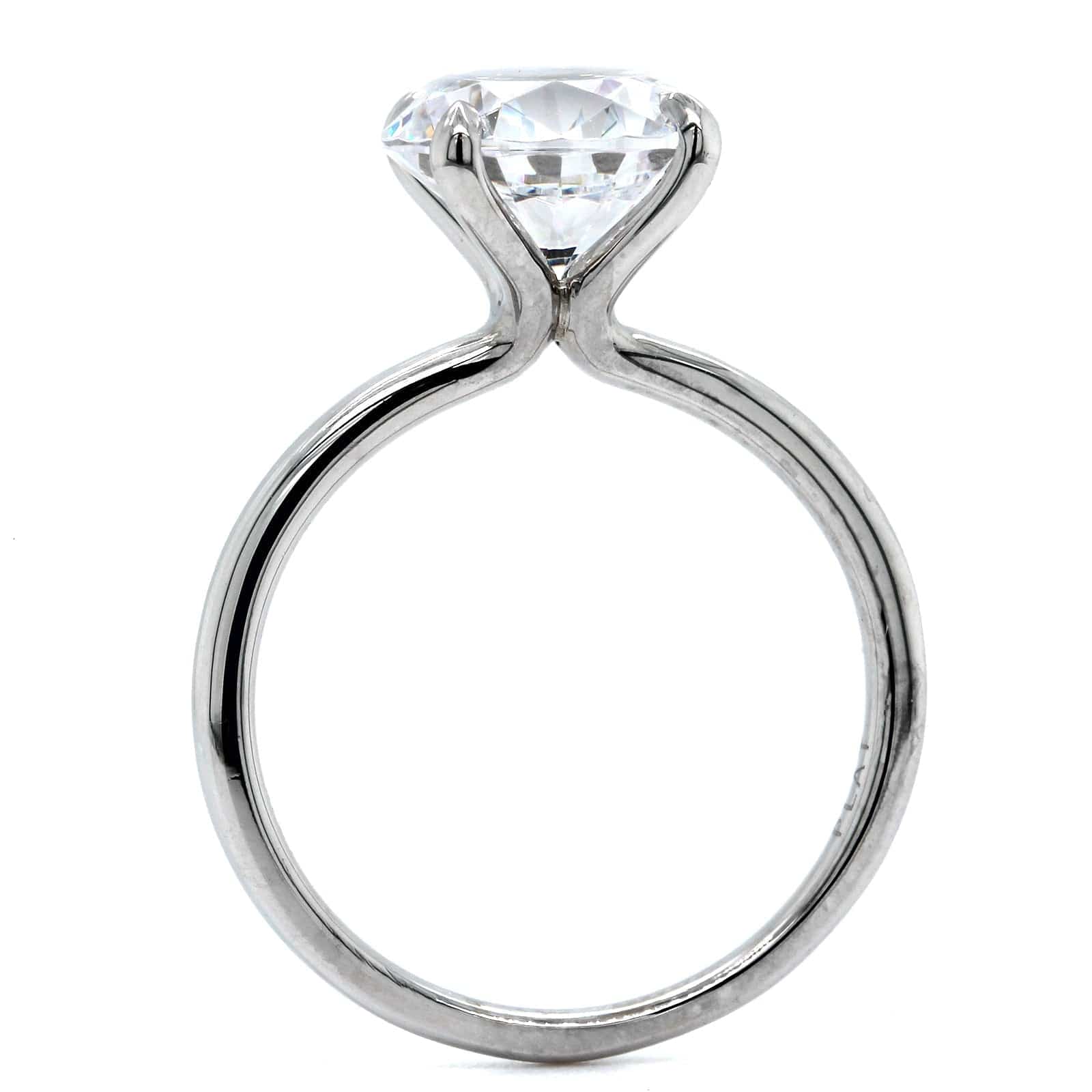 Platinum Round 4 Prong Solitaire Engagement Ring Setting, Platinum, Long's Jewelers
