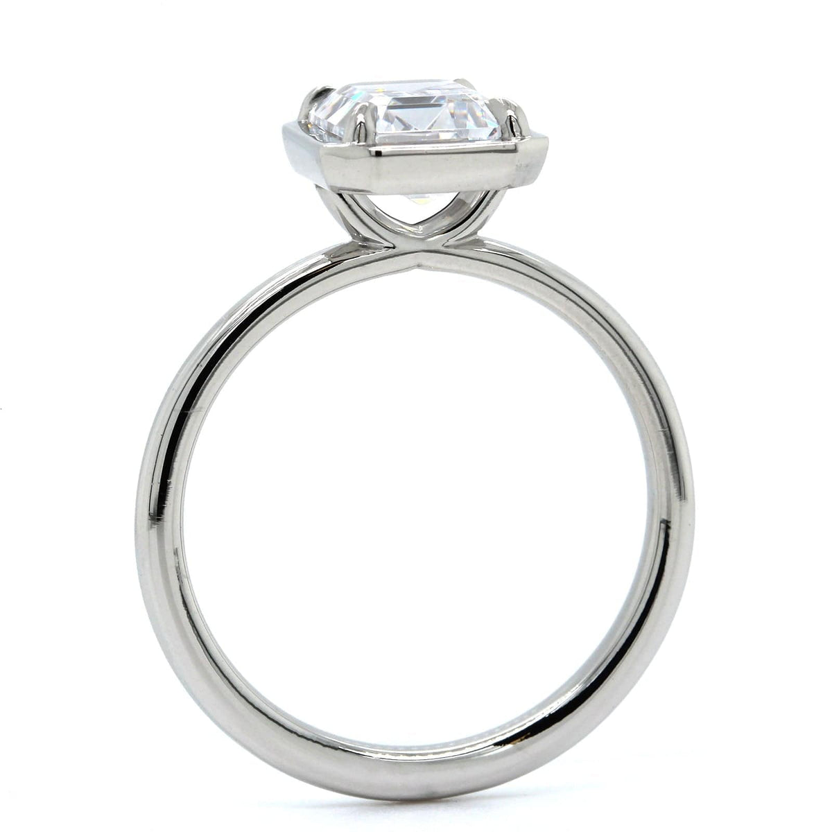 Platinum 4 Prong Bezel Set Engagement Ring Setting, Platinum, Long's Jewelers