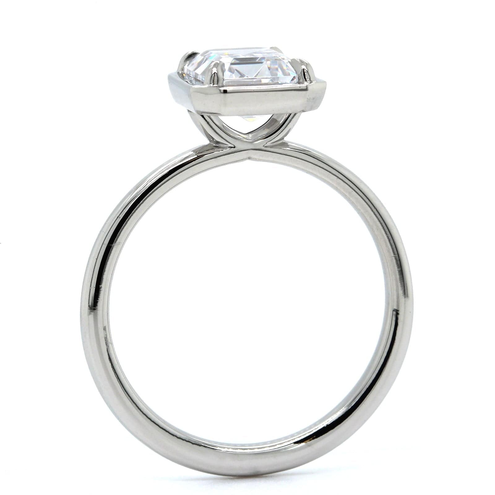 P4l Rings Platinum 4 Prong Bezel Set Engagement Ring Setting – Long's Jewelers