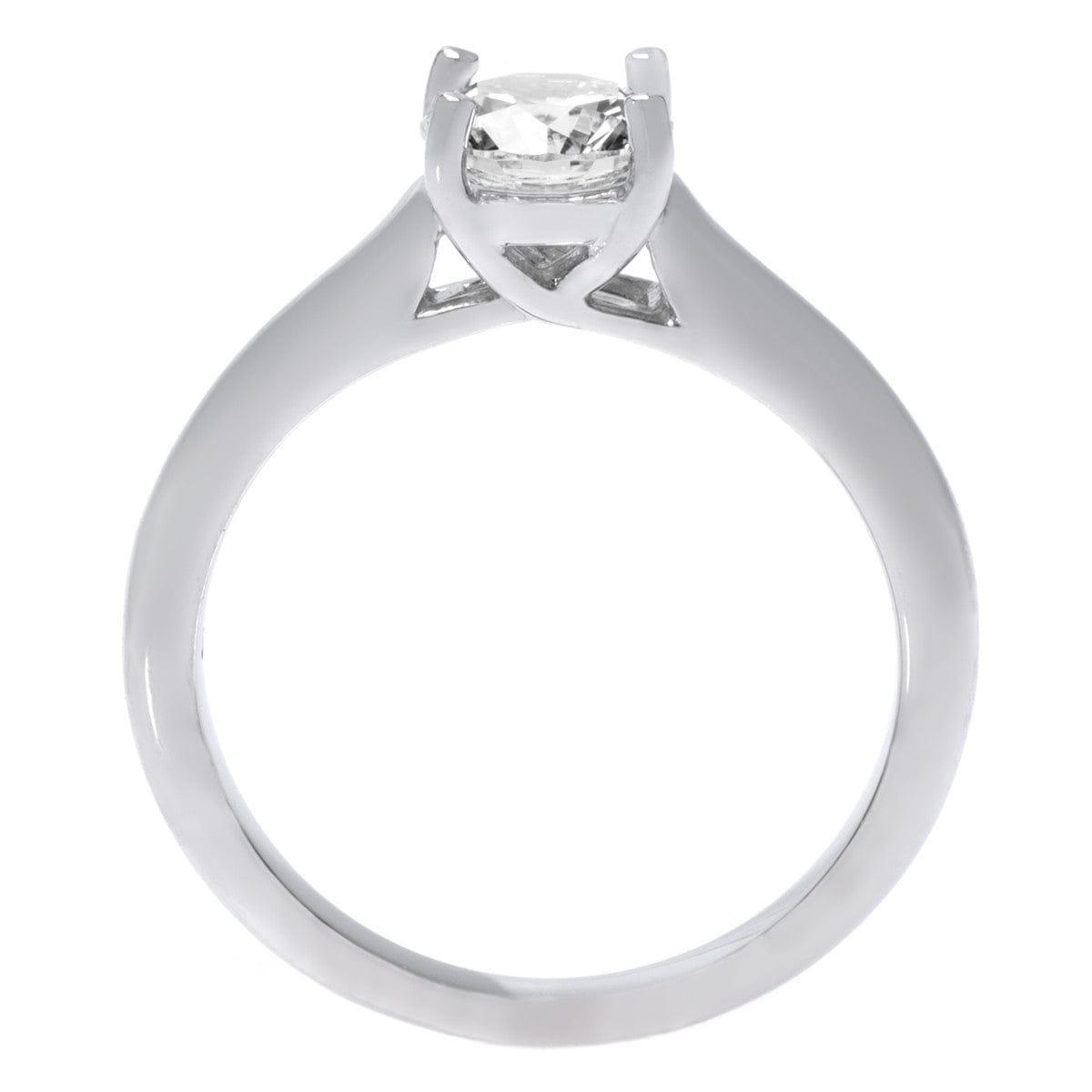 Platinum 4 Prong Solitaire Engagement Ring Setting