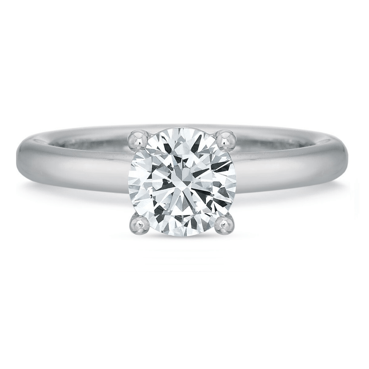 Platinum Mod Classic 4 Prong Solitaire Engagement Ring Setting