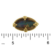 Amali 18K Yellow Gold Opalized Wood Ring