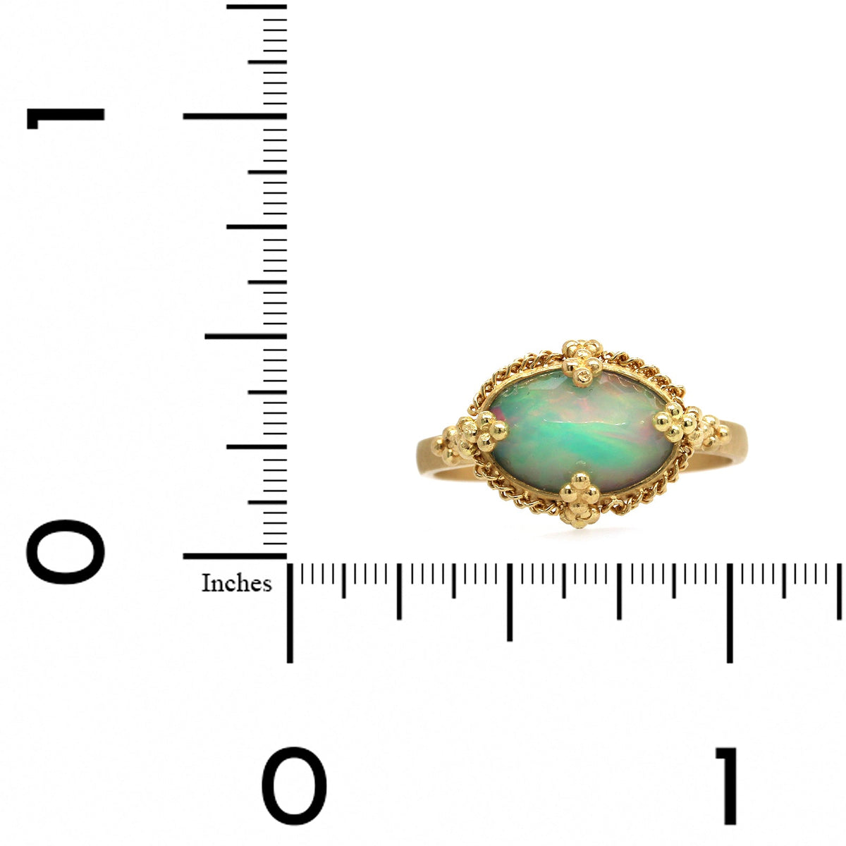 18K Yellow Gold Ethiopian Opal Ring, Long's Jewelers