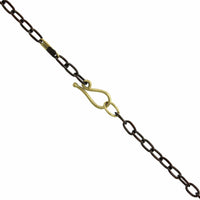 18K Yellow Gold and Sterling Silver Lapis Necklace