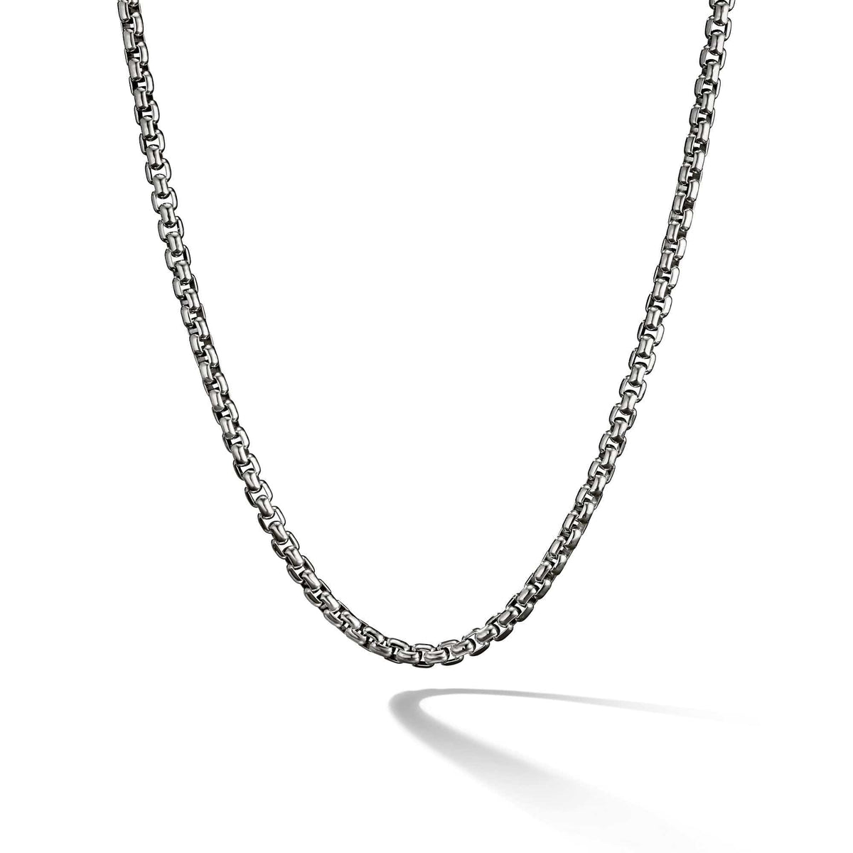 Large Box Chain Necklace, Sterling Silver, Long's Jewelers