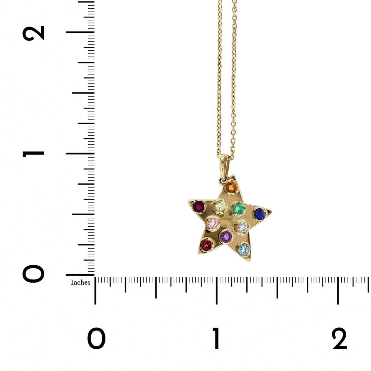 Lupe Rainbow Star Necklace