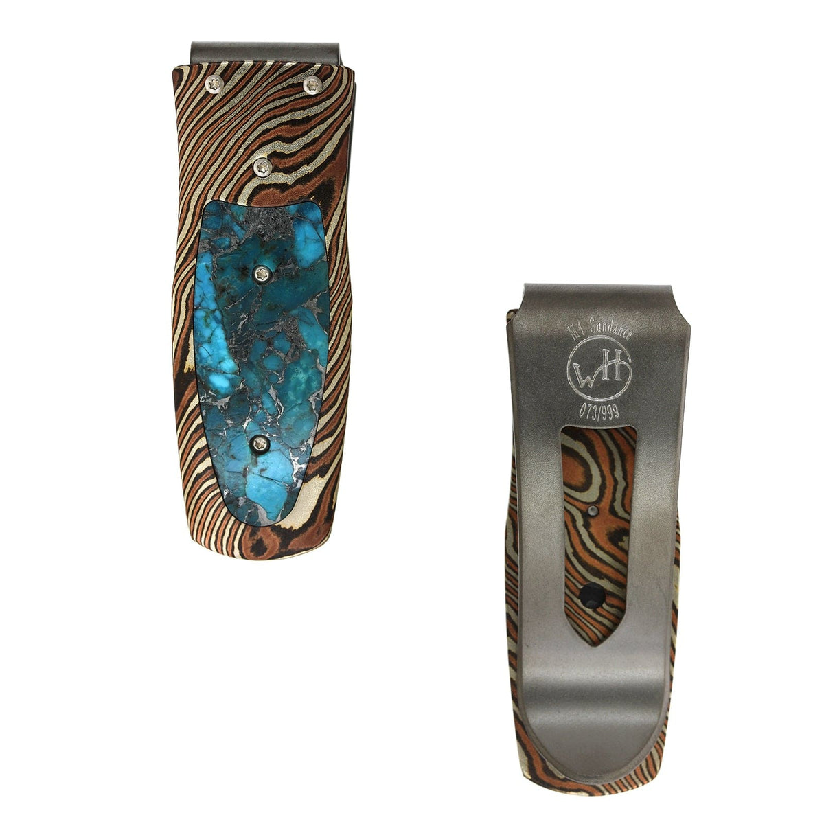Stainless Steel Turquoise Money Clip