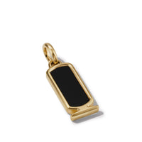Cairo Cartouche Amulet in 18K Yellow Gold with Black Onyx