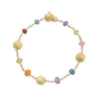18K Yellow Gold Africa Mixed Station Bracelet