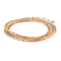 18K Yellow Gold Labradorite, Brown Garnet and Citrine Ombre Wrap Bracelet