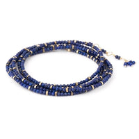 18K Yellow Gold Lapis Confetti Wrap Bracelet