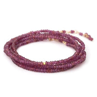 18K Yellow Gold Garnet Wrap Bracelet