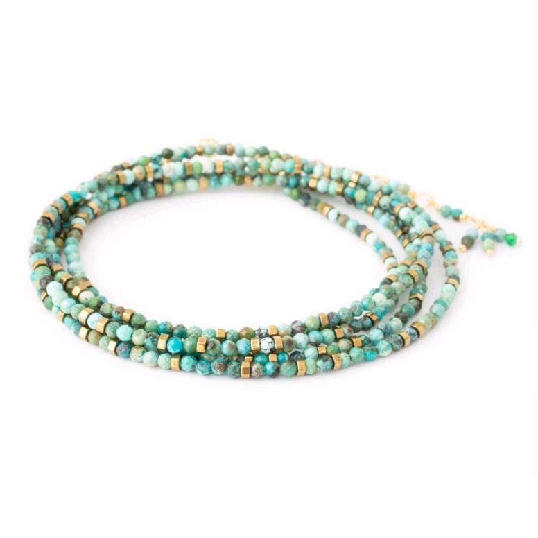 18K Yellow Gold Turqupose Confetti Wrap Bracelet