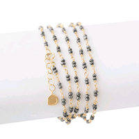 18K Yellow Gold Hematite Wrap Bracelet