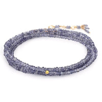 18K Yellow Gold Iolite Wrap Bracelet