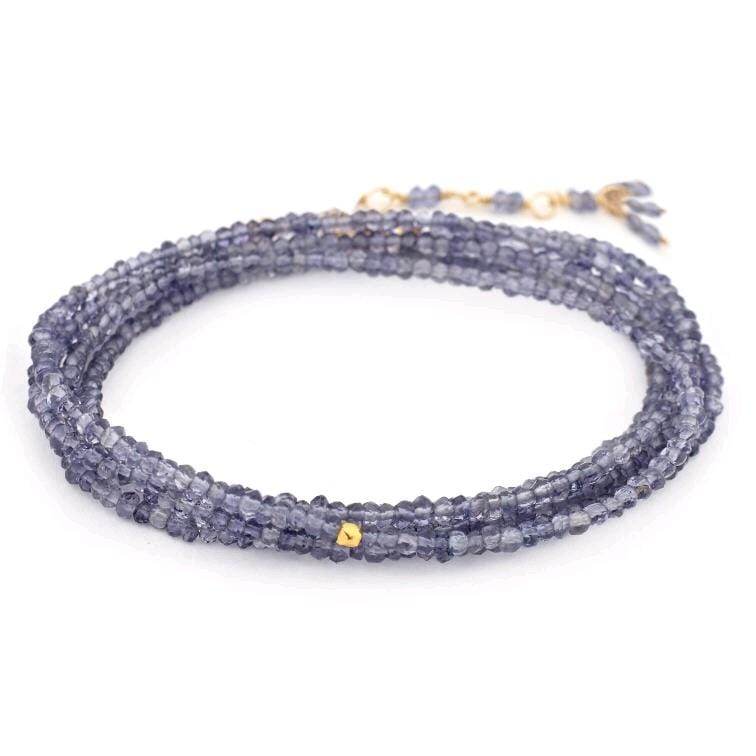 18K Yellow Gold Iolite Wrap Bracelet