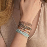 18K Yellow Gold Labradorite Wrap Bracelet