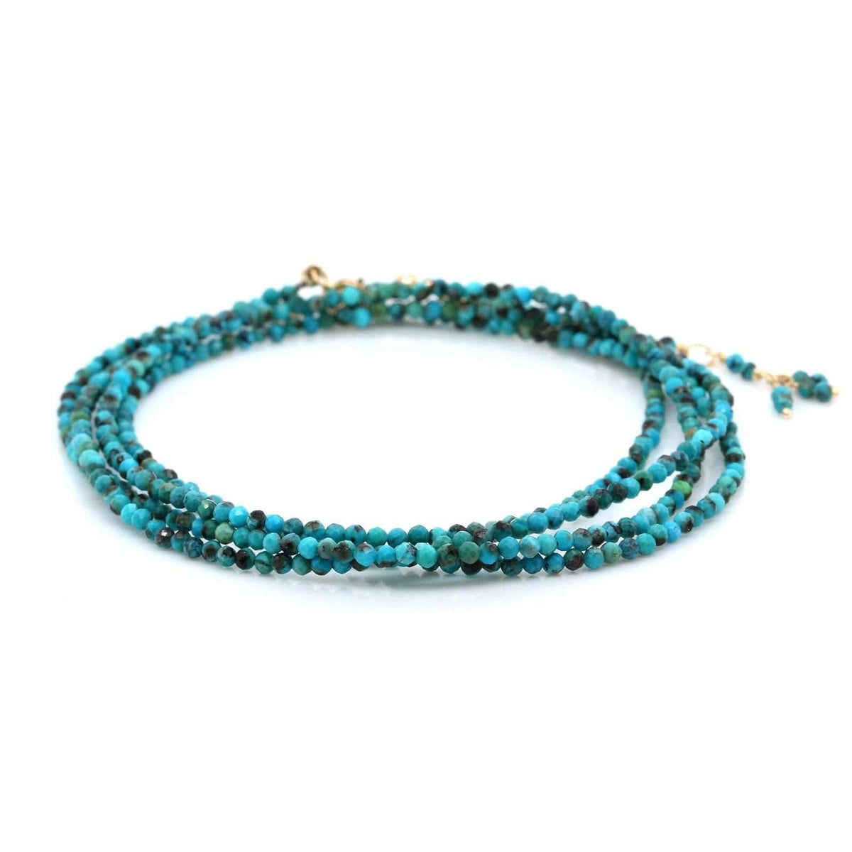 18K Yellow Gold Turquoise Wrap Bracelet