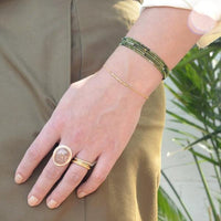 18K Yellow Gold Tourmaline Wrap Bracelet