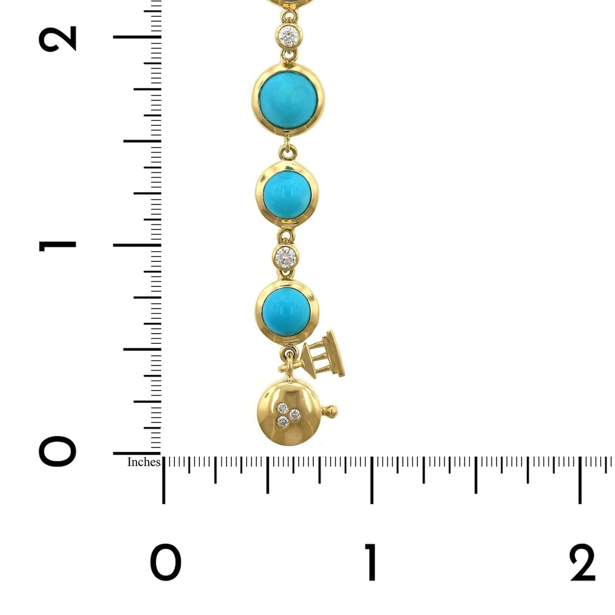 Temple St. Clair 18K Yellow Gold Turquoise Diamond Bracelet