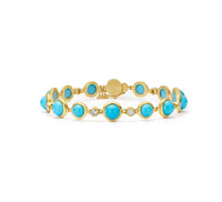 Temple St. Clair 18K Yellow Gold Turquoise Diamond Bracelet