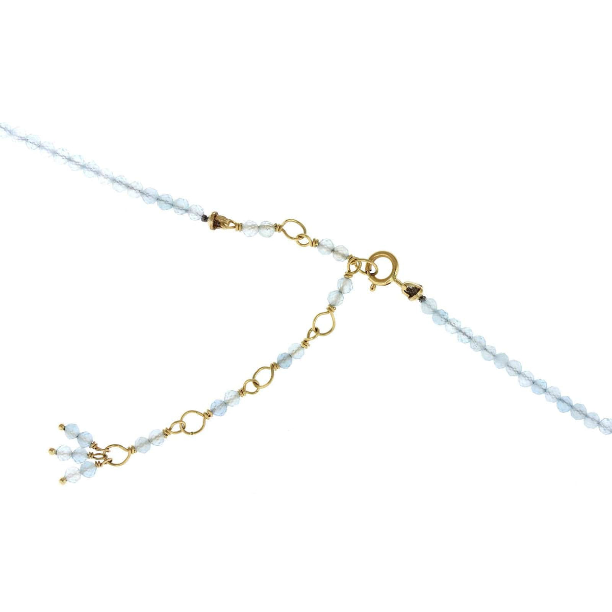 18K Yellow Gold Aquamarine Wrap Bracelet