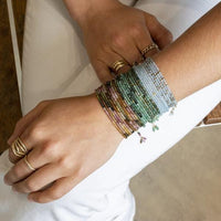 18K Yellow Gold Aquamarine Wrap Bracelet