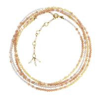18K Yellow Gold Multi Stone Wrap Bracelet
