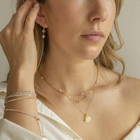 18K Yellow Gold Multi Stone Wrap Bracelet