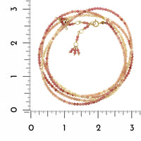 18K Yellow Gold Multi Stone Wrap Bracelet