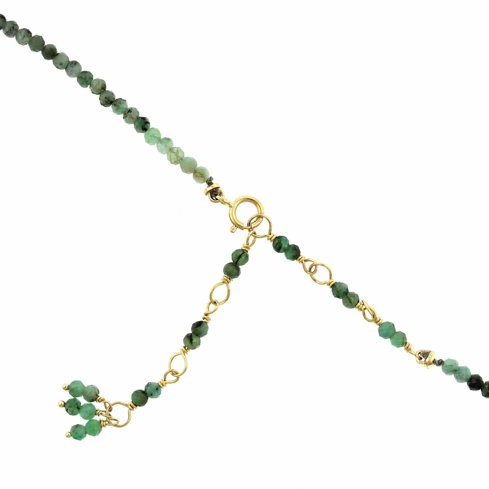 18K Yellow Gold Sakoda Emerald Wrap Bracelet