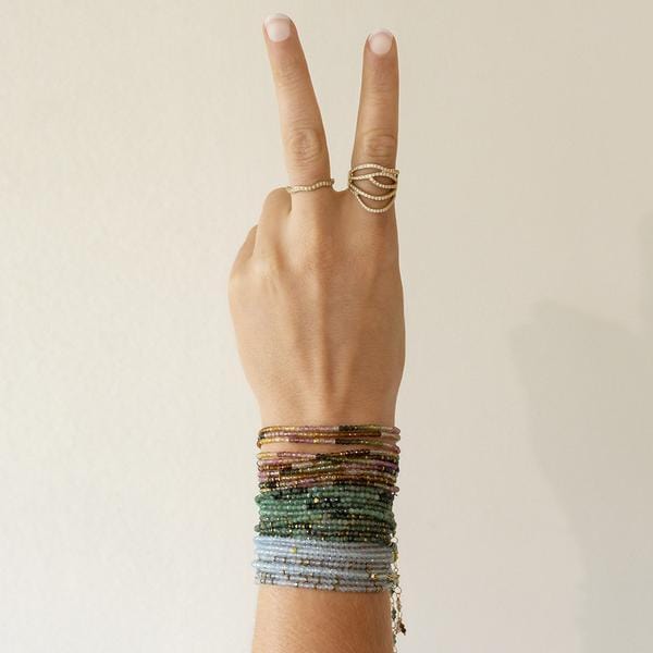 18K Yellow Gold Sakoda Emerald Wrap Bracelet