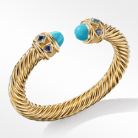 Renaissance Bracelet in 18K Yellow Gold with Turquoise, Hampton Blue Topaz and Iolite