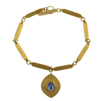 22K Yellow Gold Spinel Pendant Bracelet, 22k and 18k yellow gold Long's Jewelers