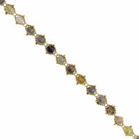 18K Yellow Gold Multi Colored Diamond Bracelet, Long's Jewelers
