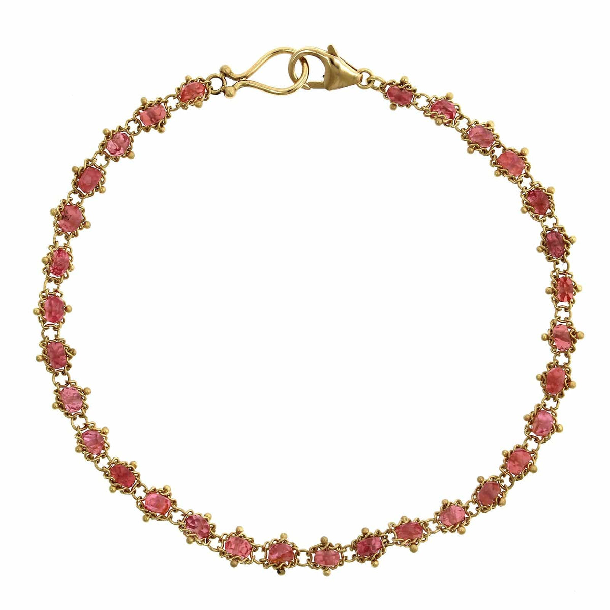 18K Yellow Gold Textile Spinel Bracelet, Long's Jewelers
