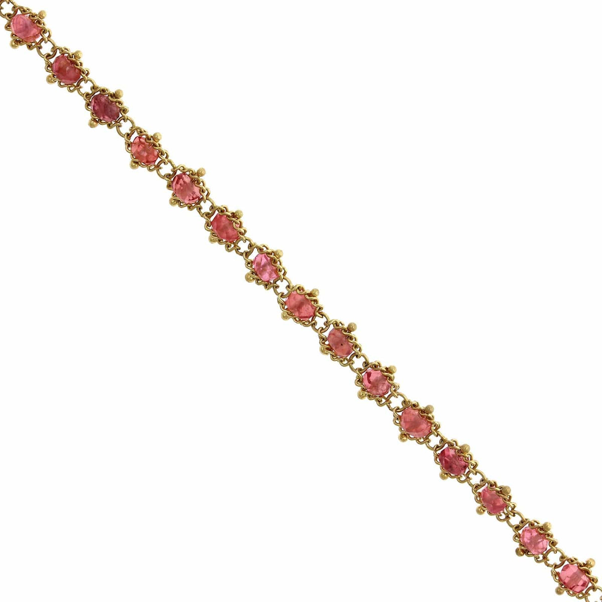 18K Yellow Gold Textile Spinel Bracelet, Long's Jewelers