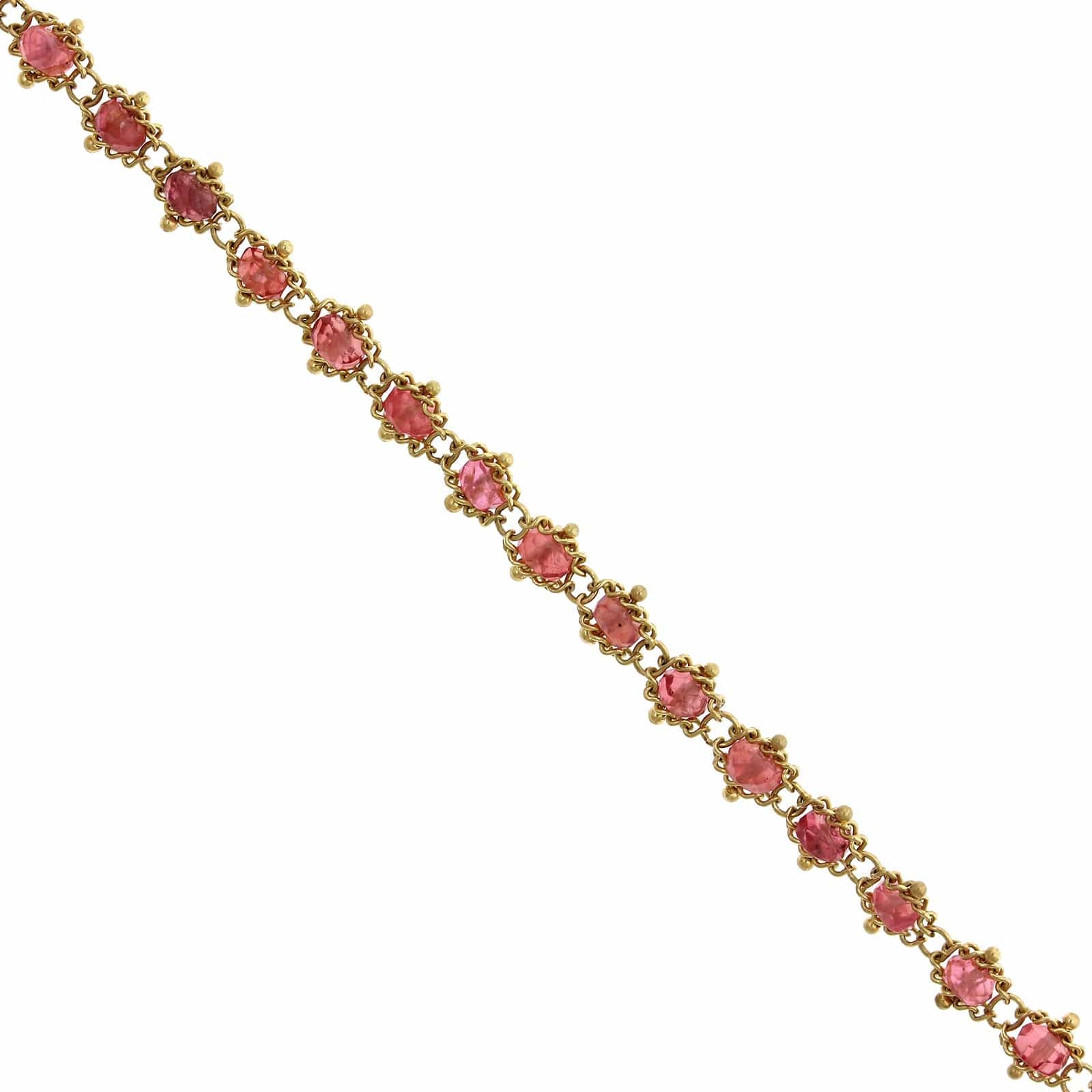 18K Yellow Gold Textile Spinel Bracelet, Long's Jewelers