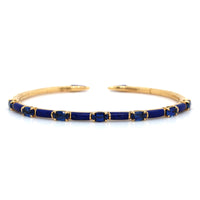 Etho Maria 18K Yellow Gold Sapphire and Lapis Cuff Bracelet