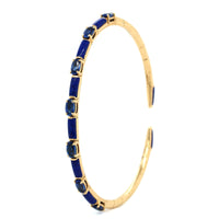 Etho Maria 18K Yellow Gold Sapphire and Lapis Cuff Bracelet
