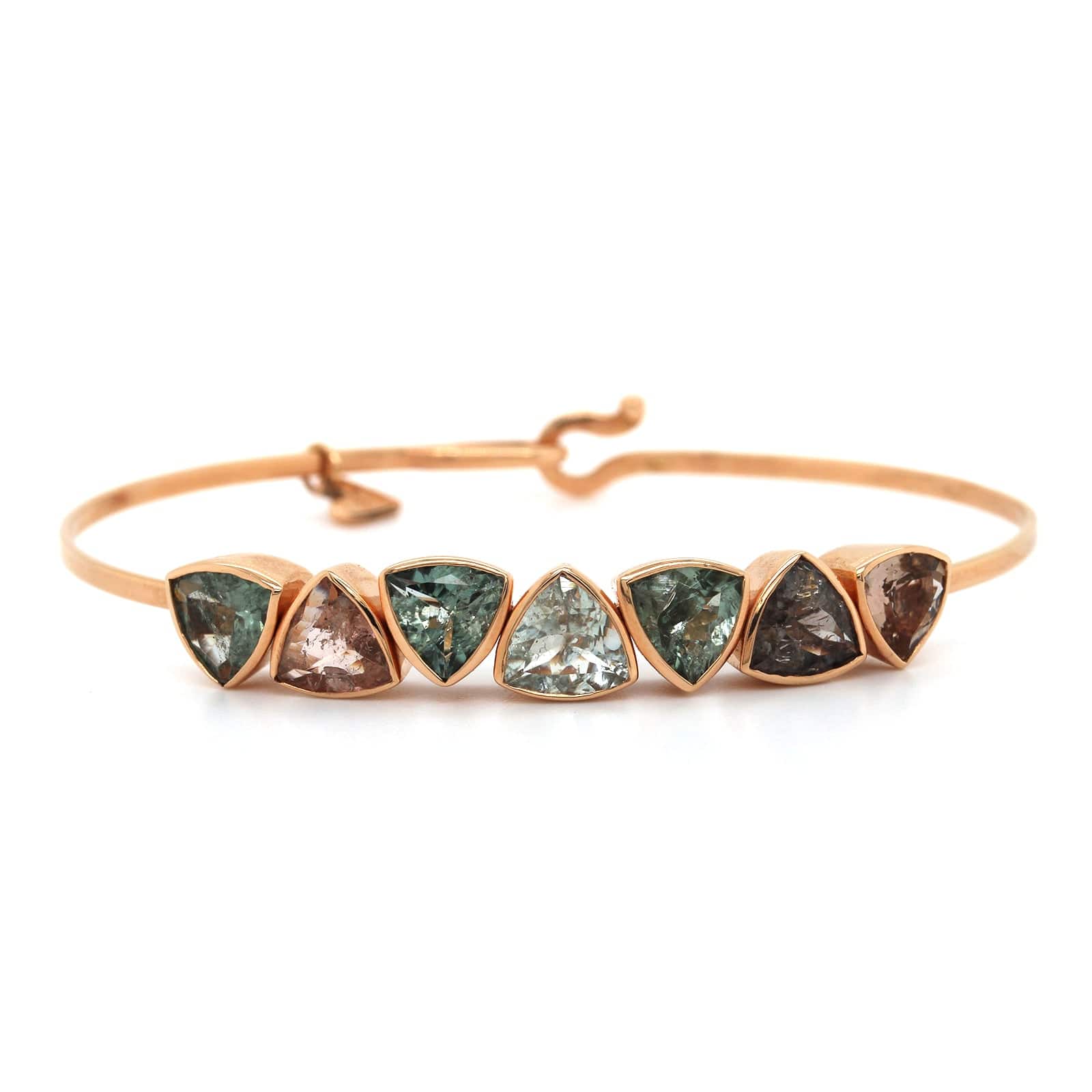 18K Rose Gold Watermelon Tourmaline Bracelet