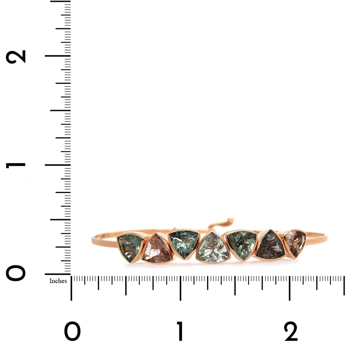 18K Rose Gold Watermelon Tourmaline Bracelet
