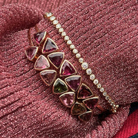 18K Rose Gold Watermelon Tourmaline Bracelet