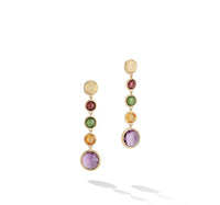 Jaipur 18K Yellow Gold Multi Stone Drop Earrings