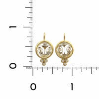 Temple St. Clair 18K Yellow Gold Moon Face Crystal Earrings